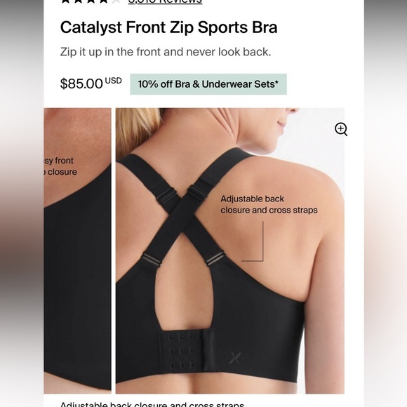 Knix Catalyst Front Zip Sports Bra 32A 32B 34A 34B
NWT - Picture 10 of 13